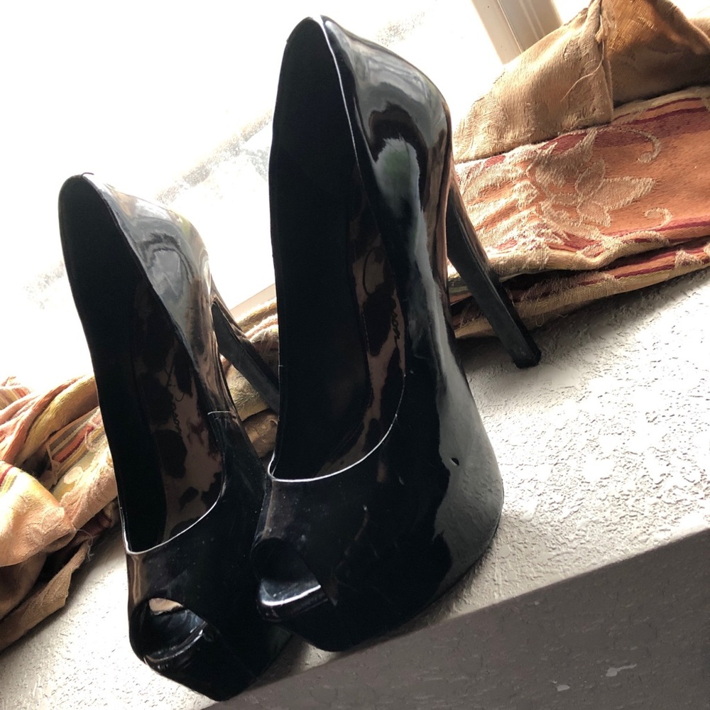 Black platform heels